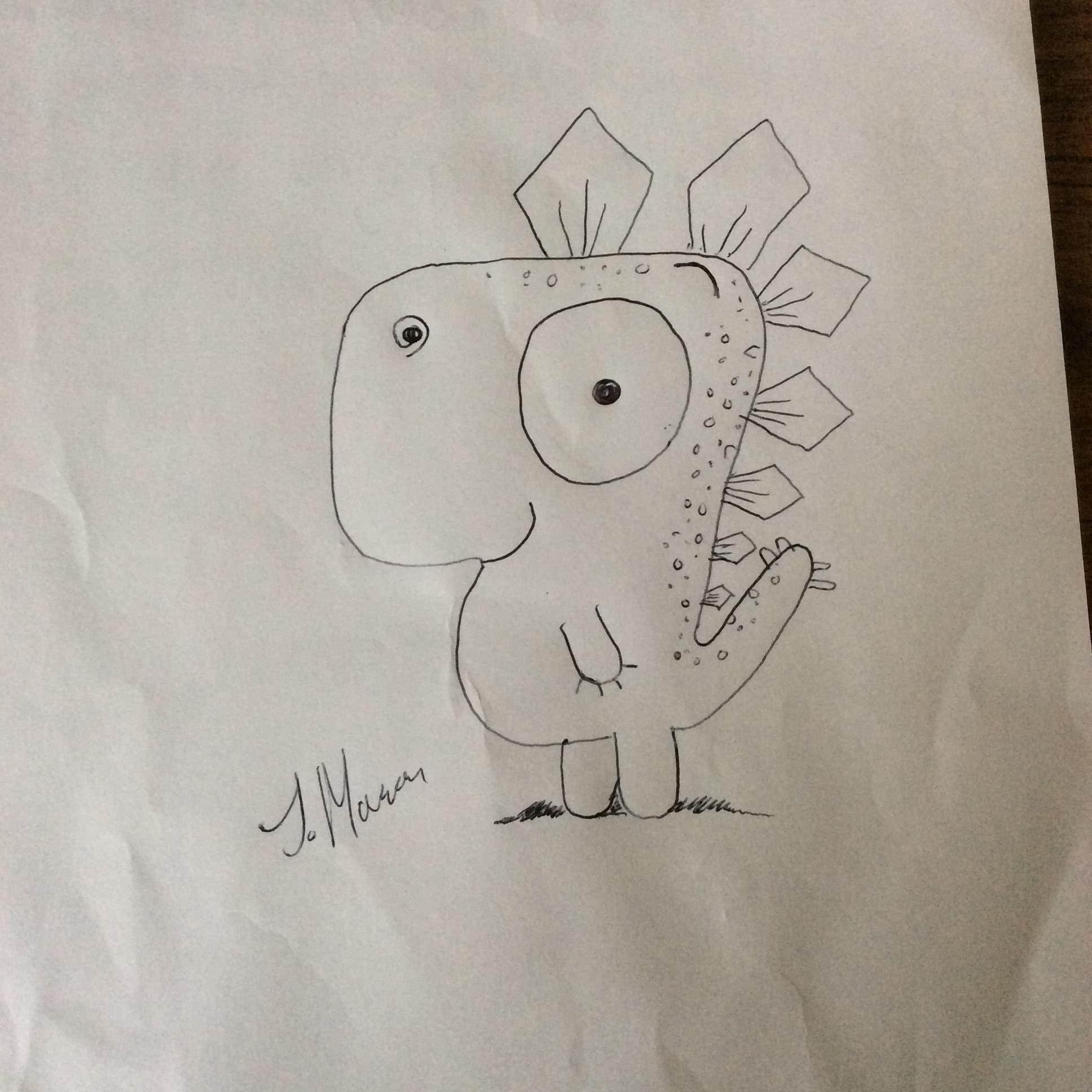 Mrs Mason's attempt at a Gregosaurus.