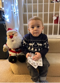 Jacob keeping Santa company