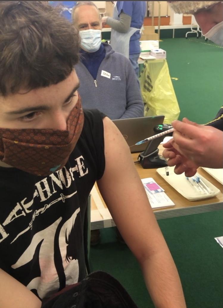 Fintan getting his Covid vaccine 